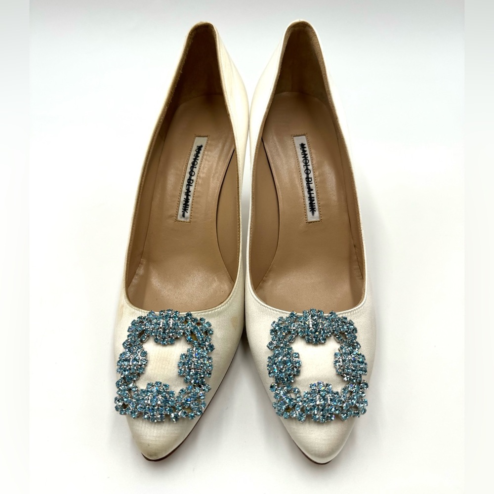 Manolo Blahnik Hangisi 70mm leather pumps - Picture 3 of 8